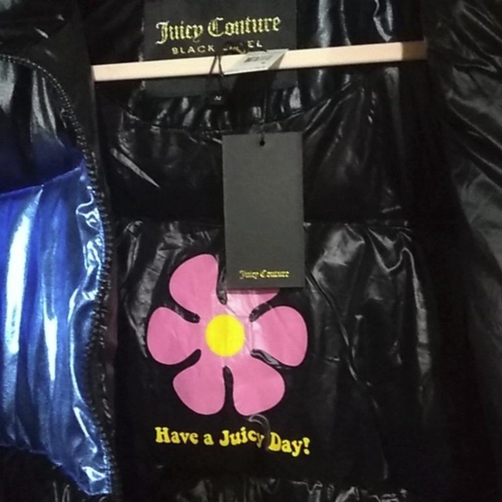 Juicy Couture Black Label Puffer Coat NWT - Picture 3 of 7